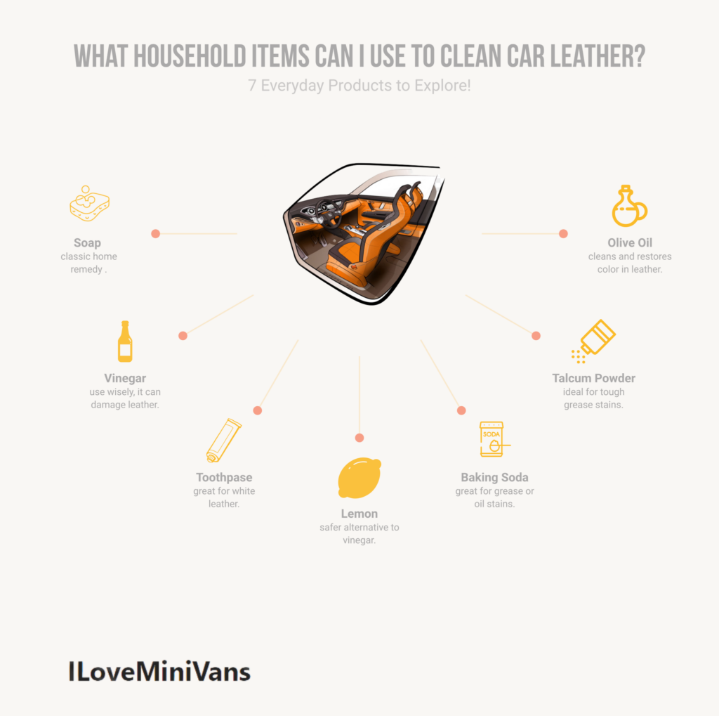 what household items can i use to clean the leather in my car (infographic)