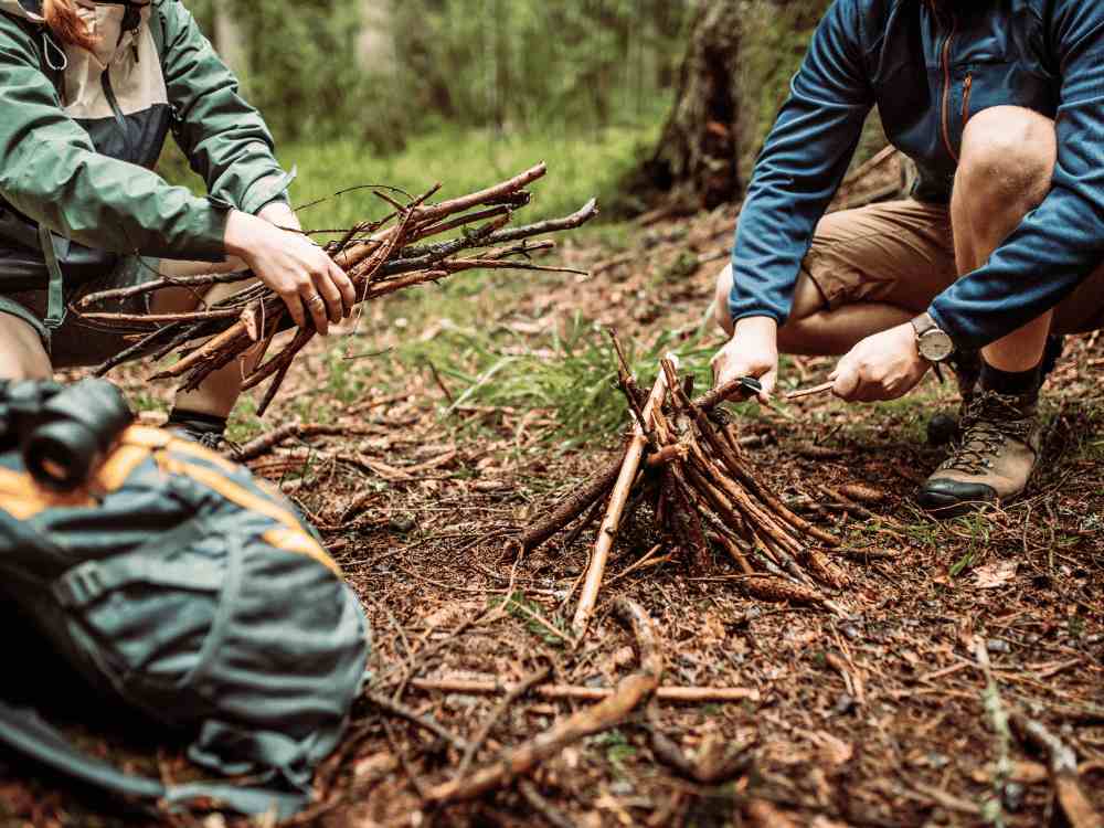 Build a Teepee Fire to Maximize the Duration of a Campfire