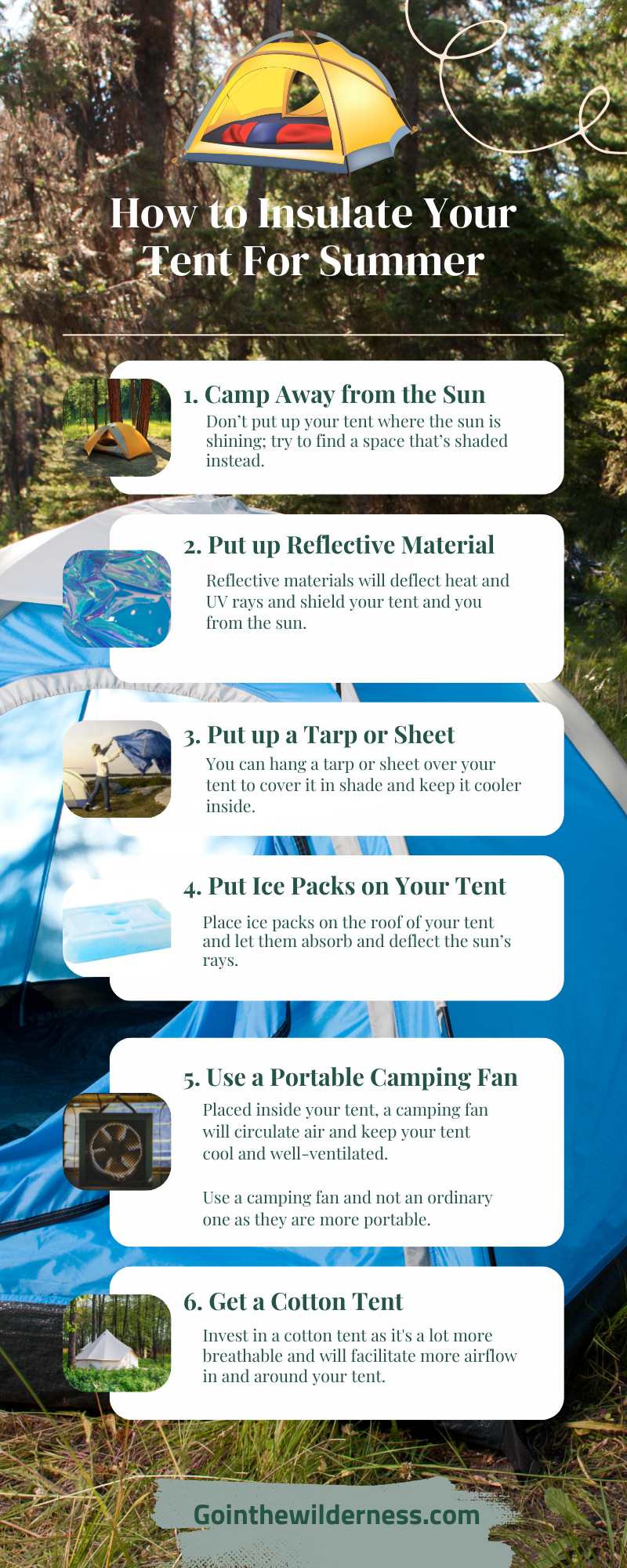 How to Insulate Your Tent For Summer