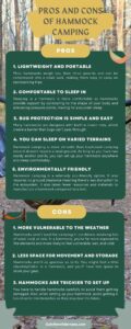 Pros and Cons of Hammock Camping Infographic