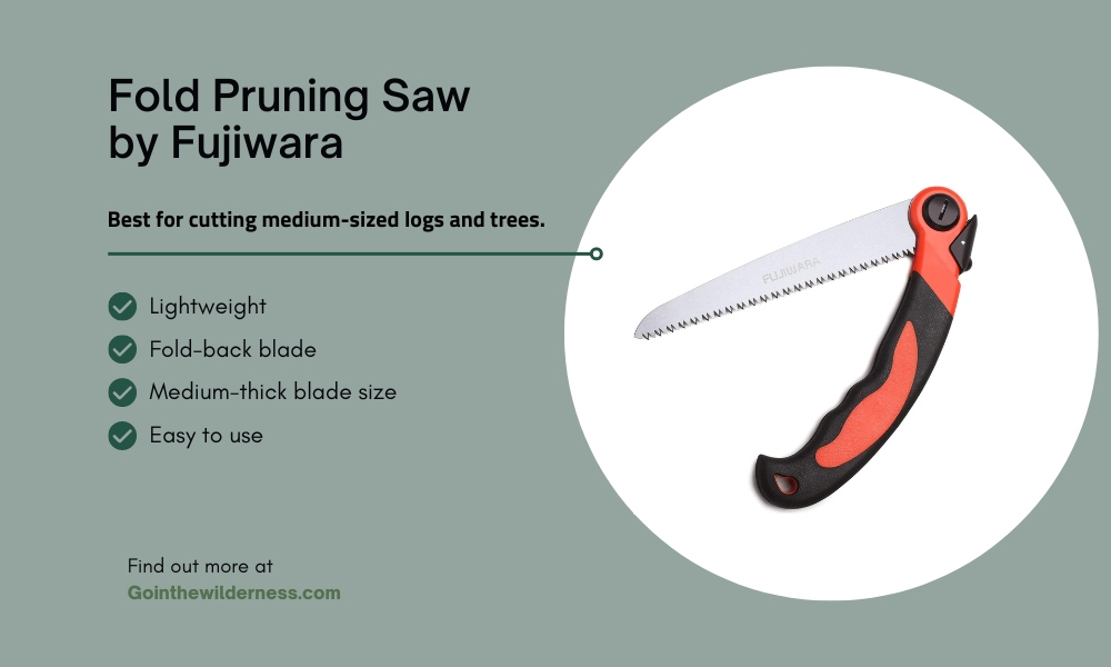 Best for Medium-Sized Logs and Portability – Fold Pruning Saw by Fujiwara